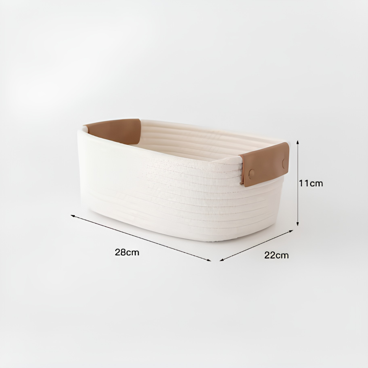 Tapered Cream Rope Basket - 13"