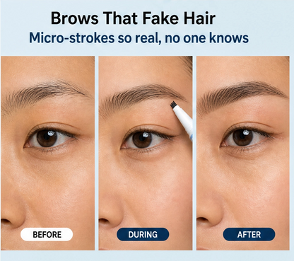 2-in-1 Waterproof microblading brow pen with tint brush