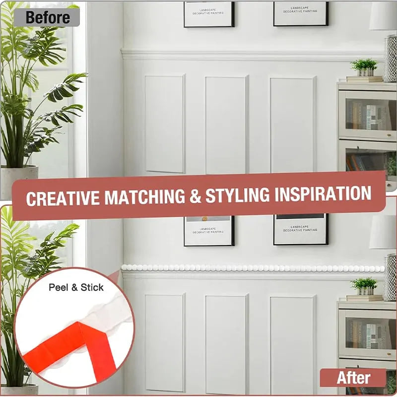 ✨ Peel & Stick Molding Trim for Custom-Look Walls