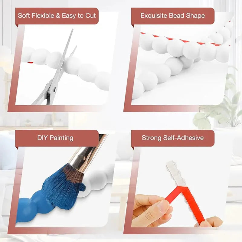 ✨ Peel & Stick Molding Trim for Custom-Look Walls