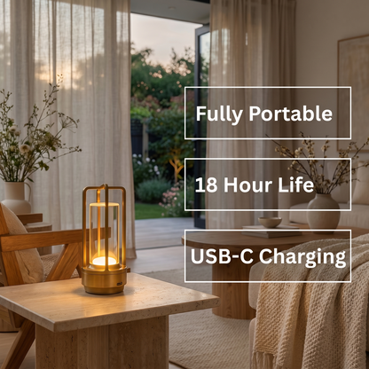 Sora Minimalist Lantern – Cordless Ambient LED Lamp
