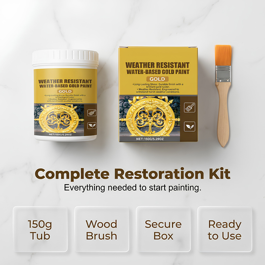 Weather-resistant - water-based gold paint