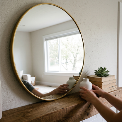 Aesthetic Round Wall Mirror