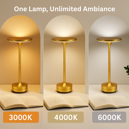 Luma Solis Cordless Minimalist Table Lamp - Rechargeable LED Accent Light