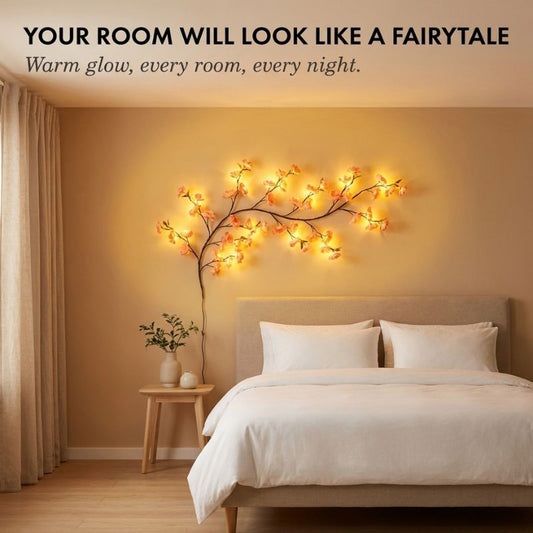 BLOOMDUSK™ – BENDABLE CHERRY BLOSSOM VINE LED WALL LIGHT