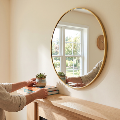 Aesthetic Round Wall Mirror