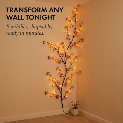 BLOOMDUSK™ – BENDABLE CHERRY BLOSSOM VINE LED WALL LIGHT