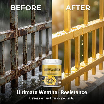 Weather-resistant - water-based gold paint