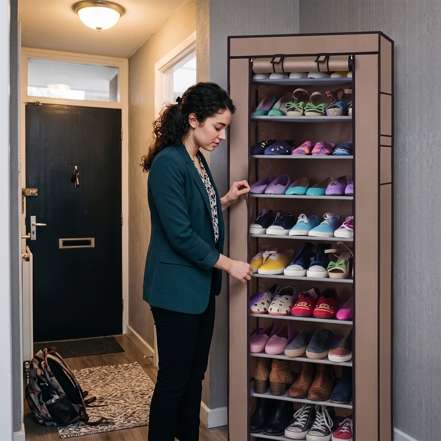 Vertical Shoe Rack - Premium 10-Tier