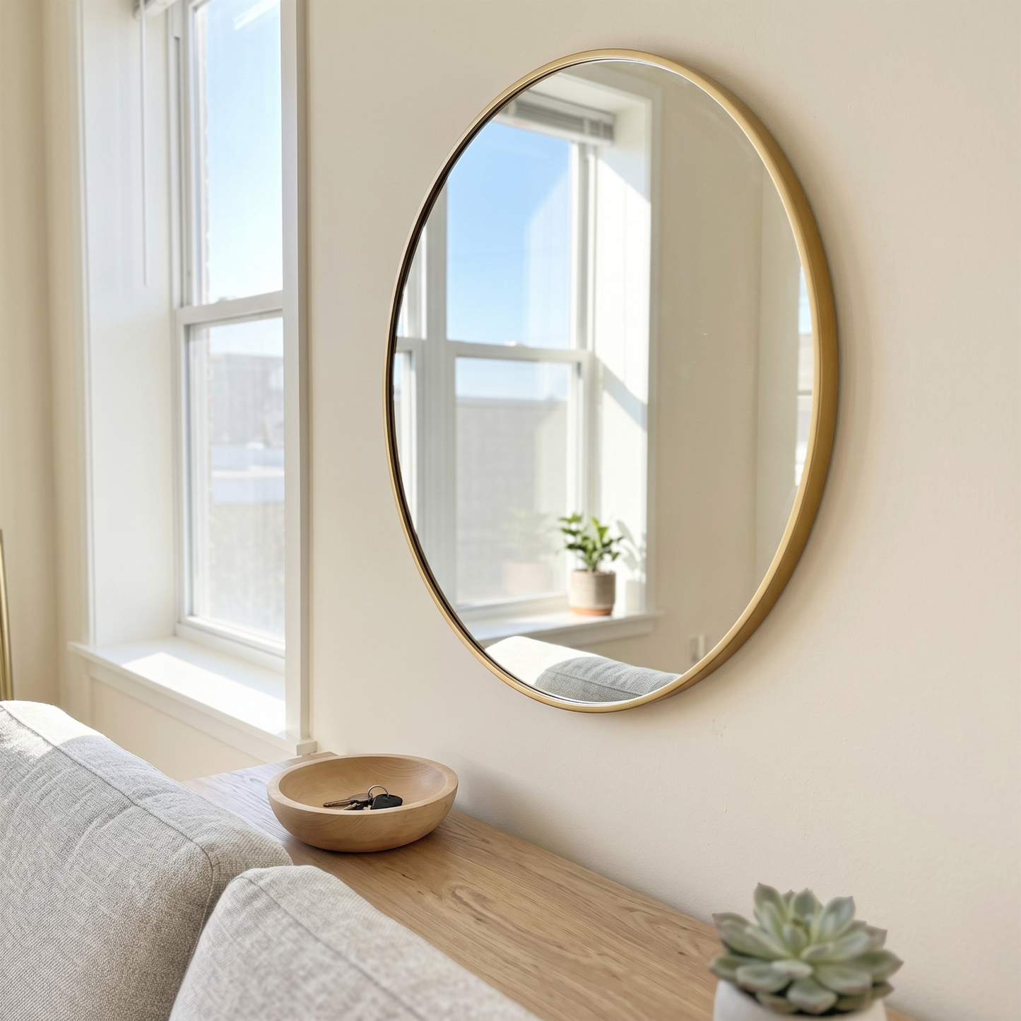 Aesthetic Round Wall Mirror