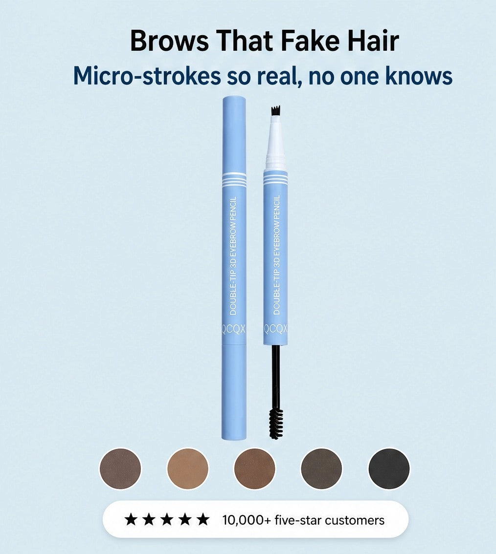2-in-1 Waterproof microblading brow pen with tint brush
