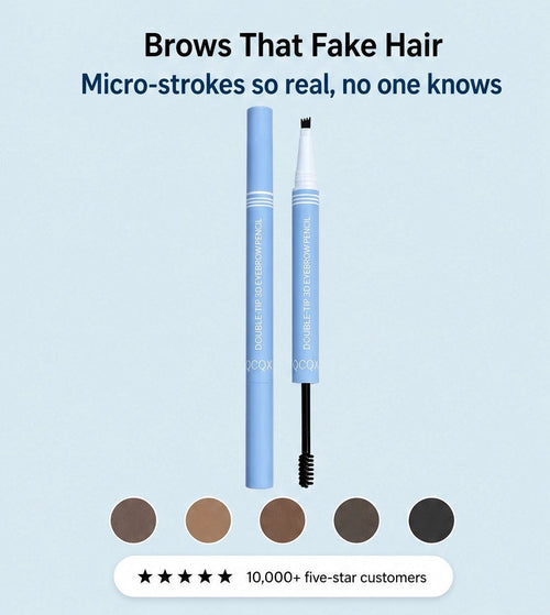 2-in-1 Waterproof microblading brow pen with tint brush