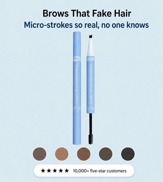 2-in-1 Waterproof microblading brow pen with tint brush