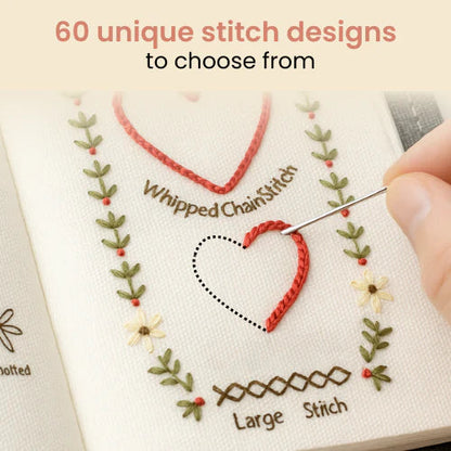🔥 🌈Beginner-Friendly💕 Embroidery Stitch Book