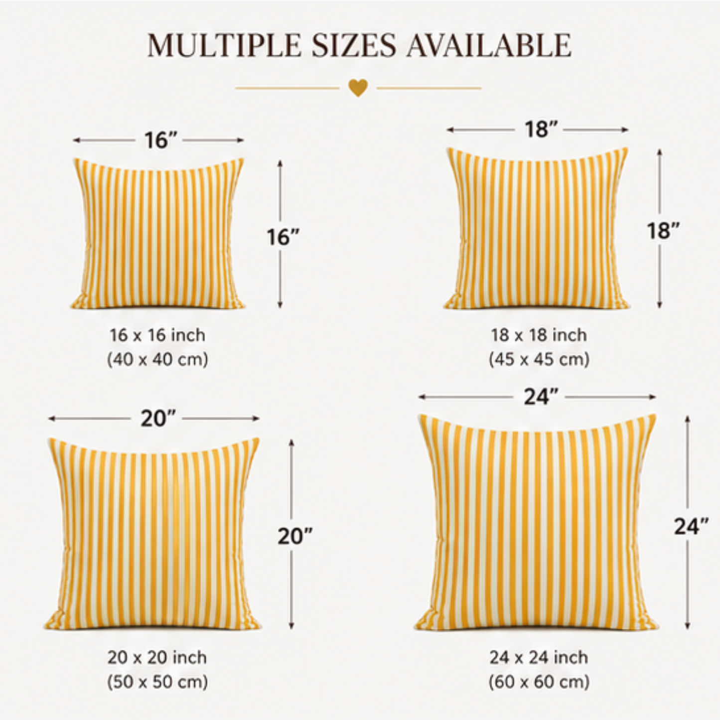 Sunwoven Stripe Bohemian Pillow Cover - Textured Yellow Ticking (20"x20")