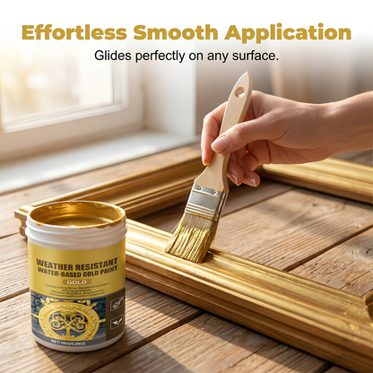 Weather-resistant - water-based gold paint
