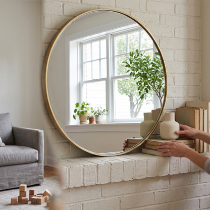 Aesthetic Round Wall Mirror