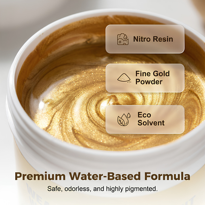 Weather-resistant - water-based gold paint