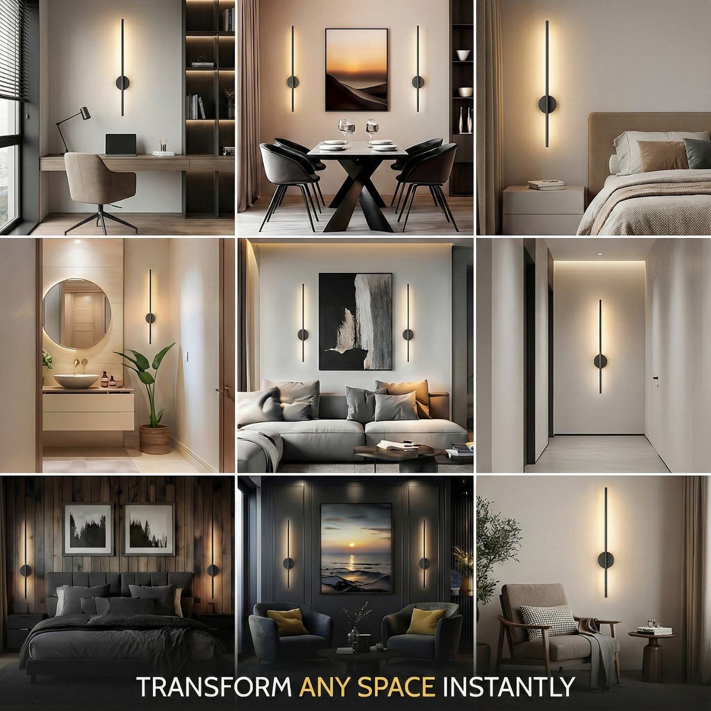 Luma Axis | Wireless LED Wall Sconce for Modern Living Room & Bedside