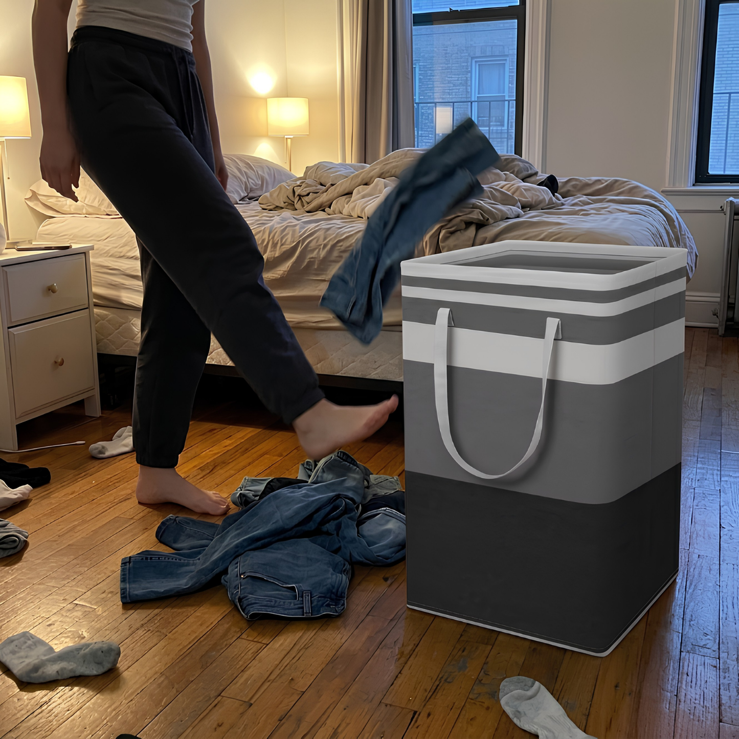 Waterproof Fabric Laundry Basket - 75 L