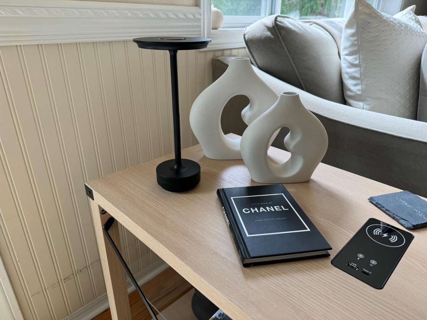 Luma Solis Cordless Minimalist Table Lamp - Rechargeable LED Accent Light