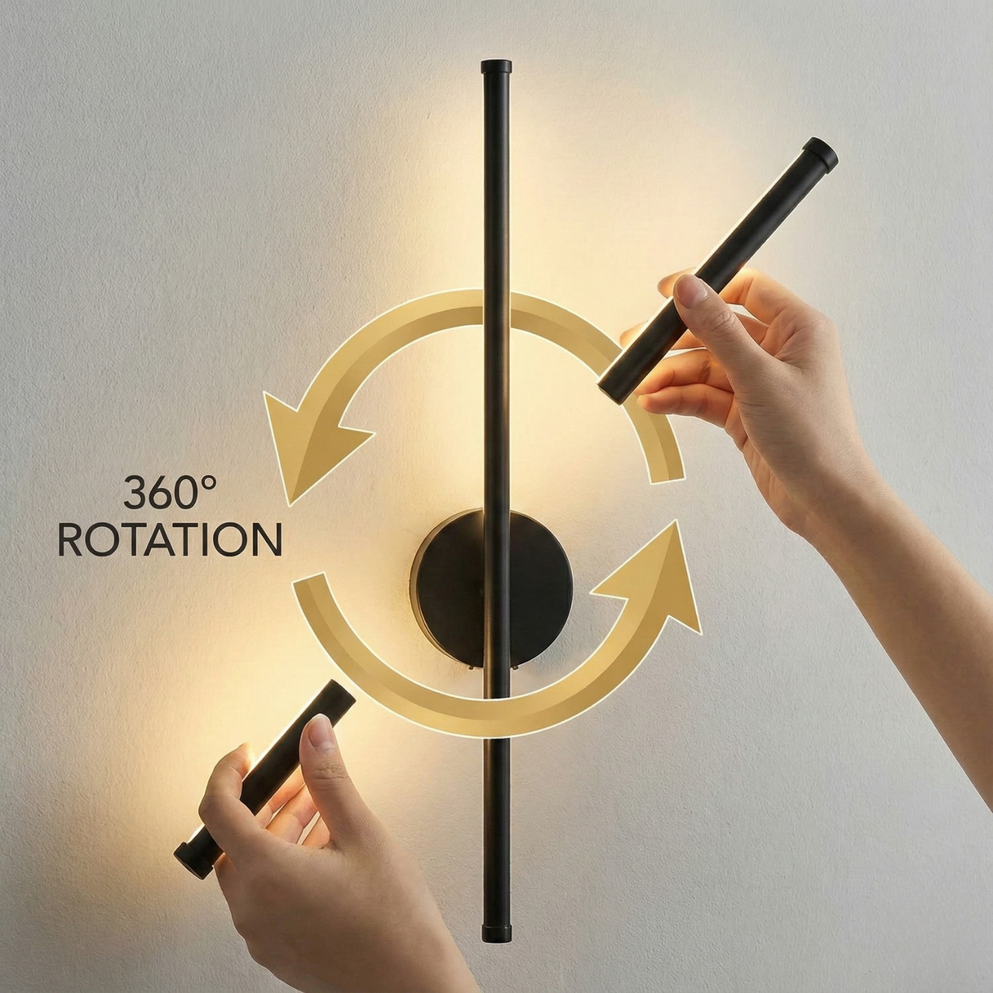 Luma Axis | Wireless LED Wall Sconce for Modern Living Room & Bedside