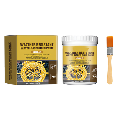 Weather-resistant - water-based gold paint