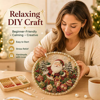 ✨ Four Seasons & Holiday Pearl Art Hanging Wreath Kit | Luxury Flocked Canvas with Scratch-Resistant Non-Fading Pearl Beads DIY Handmade Seasonal Decor 💎