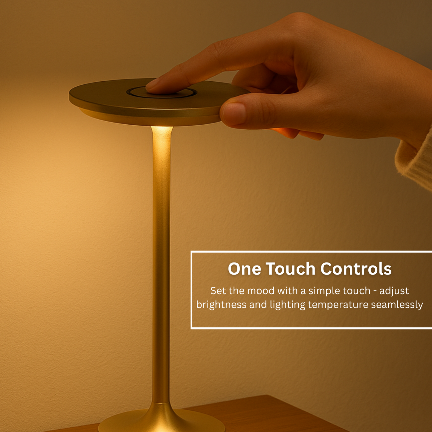 Luma Solis Cordless Minimalist Table Lamp - Rechargeable LED Accent Light