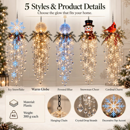 Christmas Hanging Snowflake & Crystal LED Light