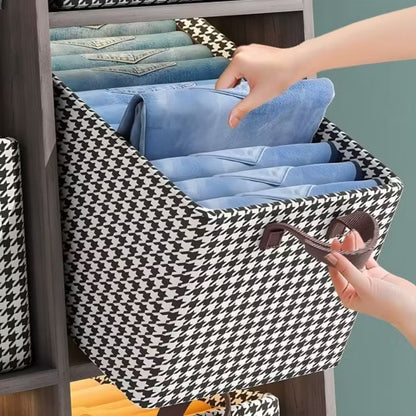 Foldable jeans organizer for the closet