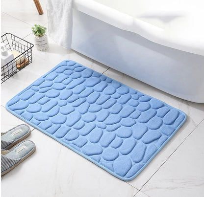Cobblestone Embossed Bathroom Bath Mat