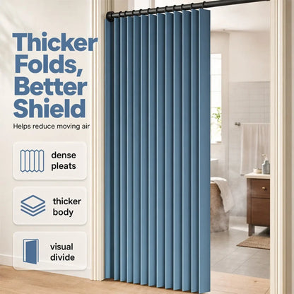 No-Drill Magnetic Accordion Door Curtain
