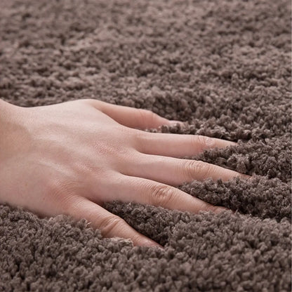 Thickened solid color bathroom non-slip floor mat shower room door absorbent foot mat square long hair toilet
