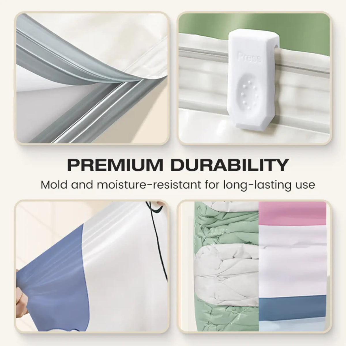 🛏️🗄️No‑Pump Vacuum Storage Bags