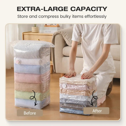 🛏️🗄️No‑Pump Vacuum Storage Bags