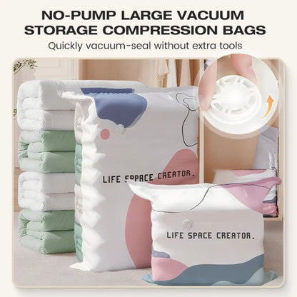 🛏️🗄️No‑Pump Vacuum Storage Bags