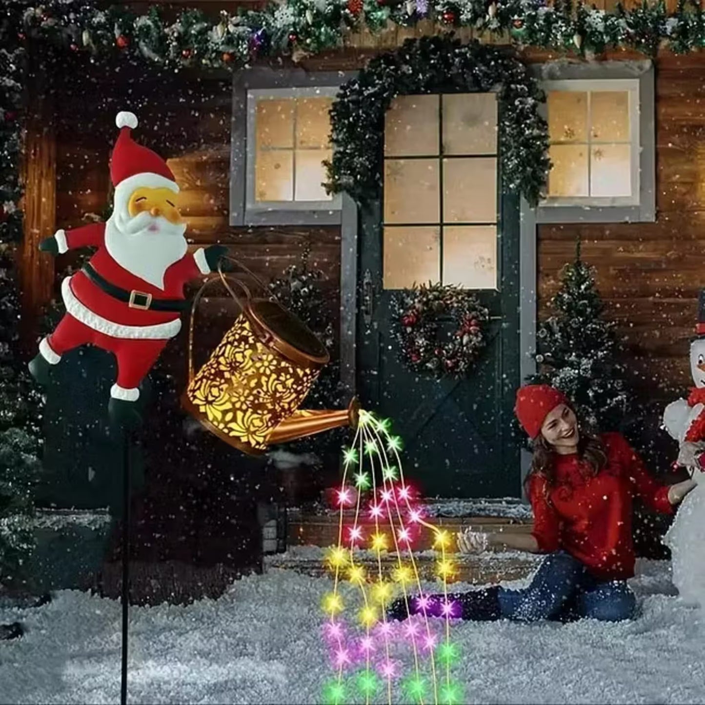 Christmas Solar Kettle Lights Garden Lawn Decorative Lights