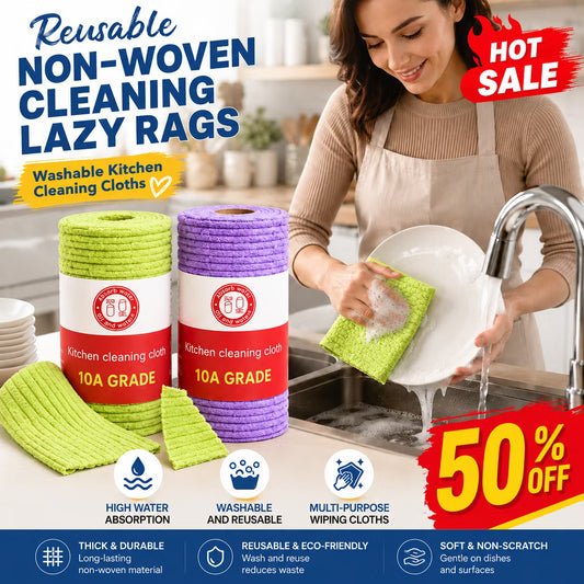 ⏰ Premium Bamboo Fiber Microfiber Cloths – Tear-Off Design & Antibacterial Protection