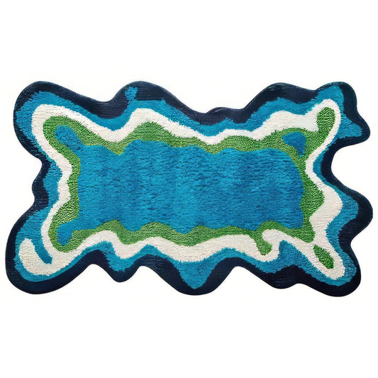 Abstract Blob Tufted Accent Rug