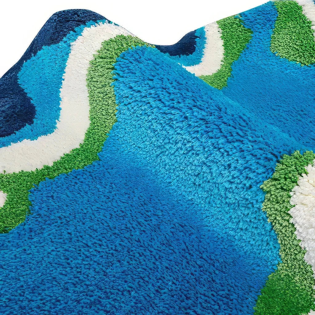 Abstract Blob Tufted Accent Rug