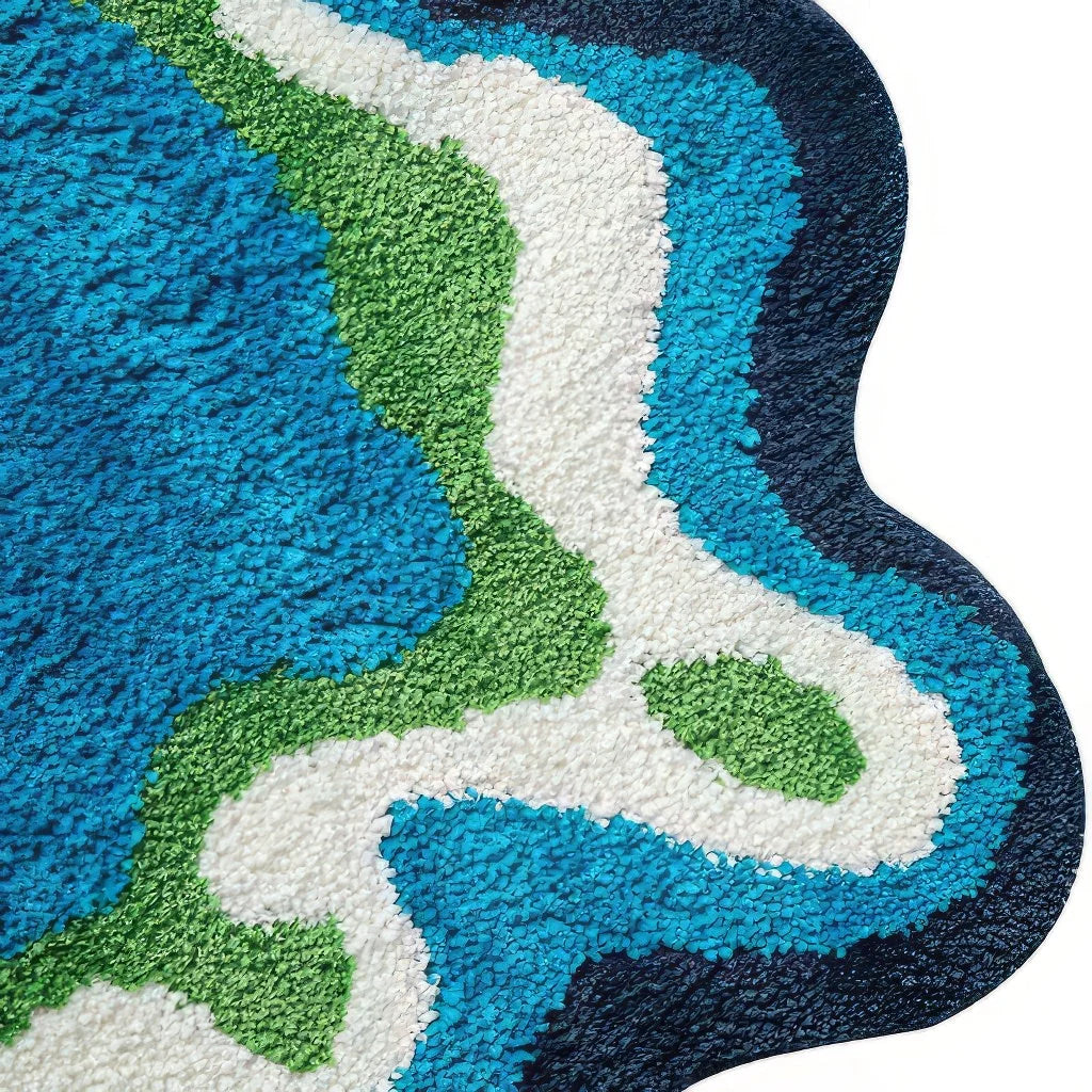 Abstract Blob Tufted Accent Rug