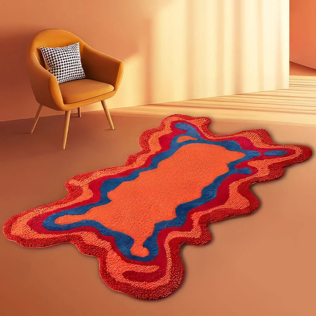Abstract Blob Tufted Accent Rug