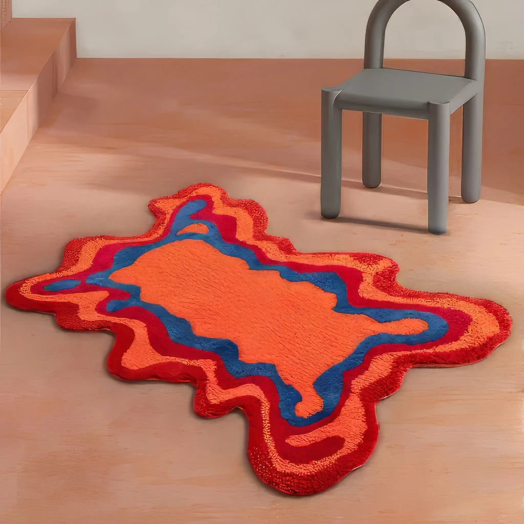 Abstract Blob Tufted Accent Rug