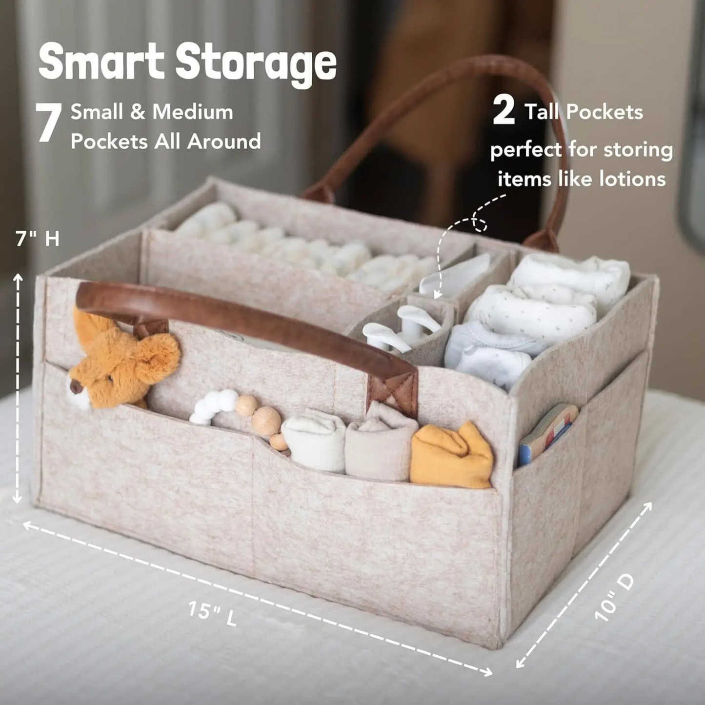 Baby Felt Nursery Organizer Caddy