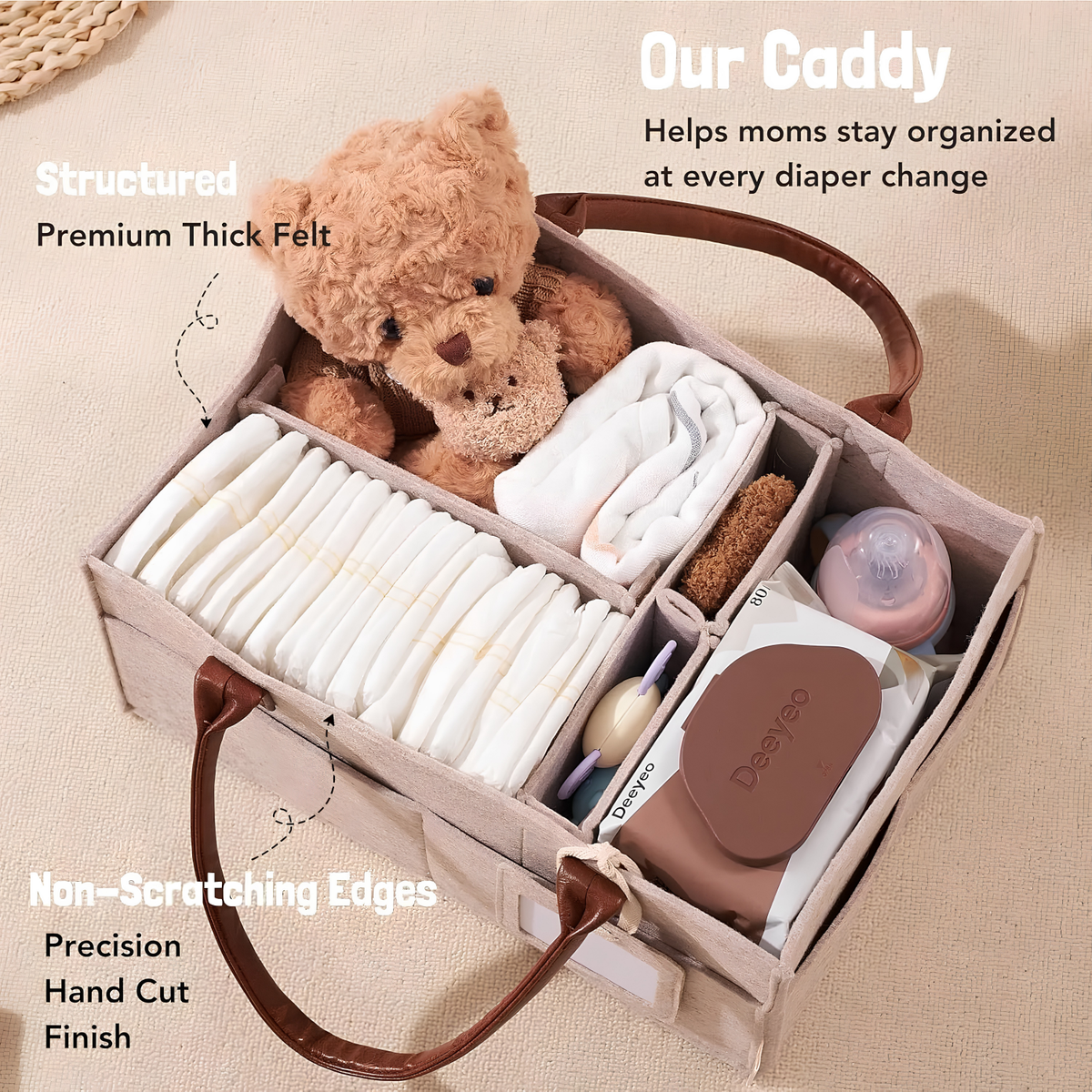 Baby Felt Nursery Organizer Caddy