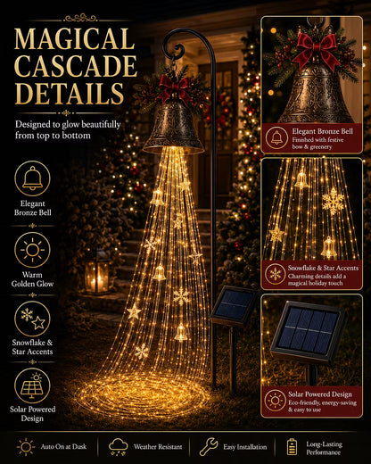 🎄 Christmas Bell Cascade Solar Yard Light✨