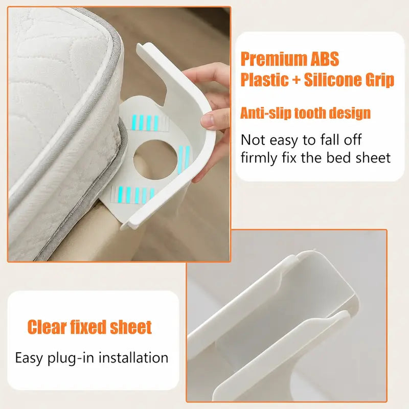 4-Pack Heavy Duty Bed Sheet Clips
