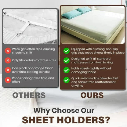 4-Pack Heavy Duty Bed Sheet Clips