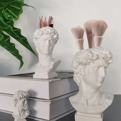 Greek Statue Vase & Brush Holder